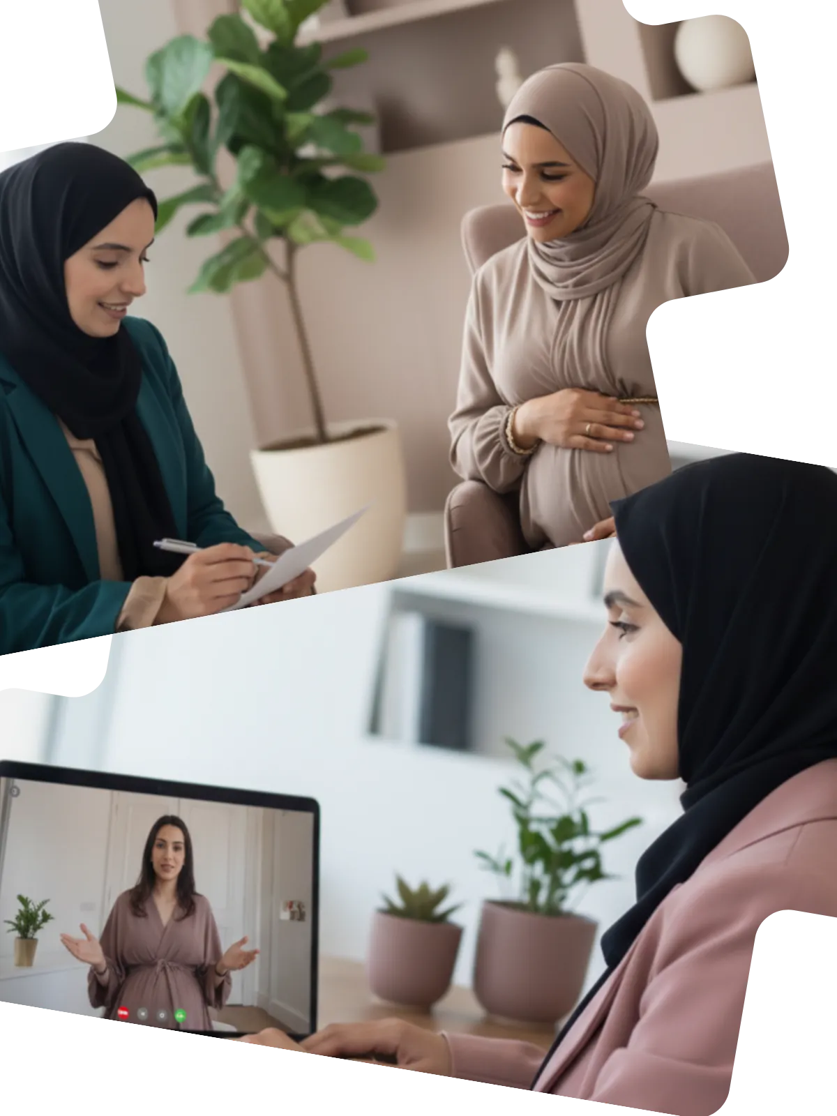ابتسام الناصري في جلسة مرافقة شخصية مع أم حامل
